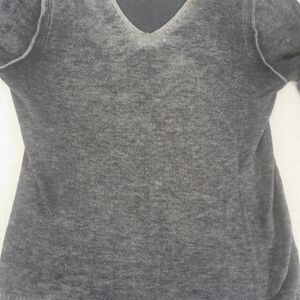 John Varvatos USA Grey Vneck Long Sleeve Sweater Large